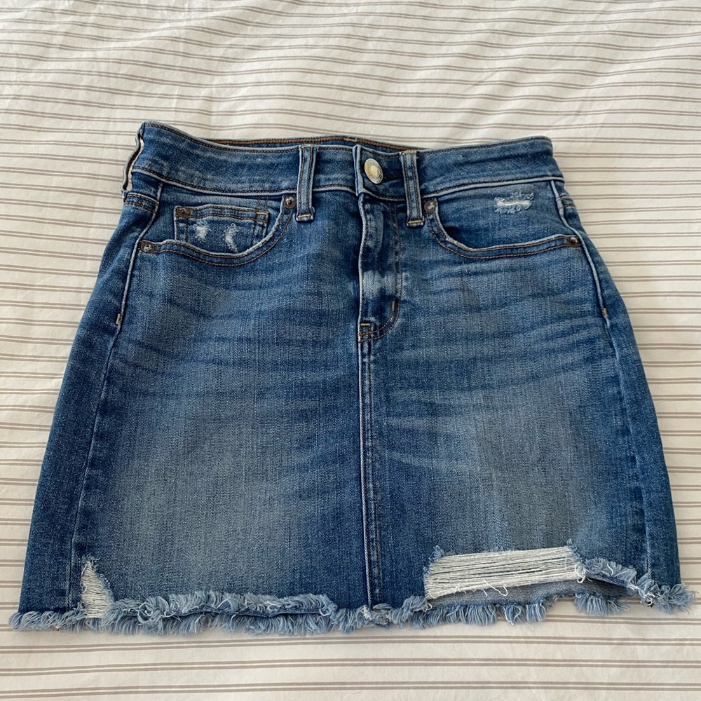 AE SUPER STRETCH X DENIM JEAN SKIRT